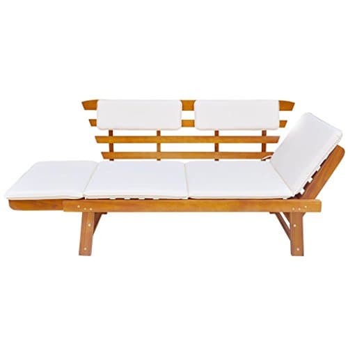 Canapé de jardin modulable en lit transat