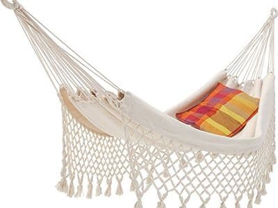 Hamac bohème tissé main en coton bio
