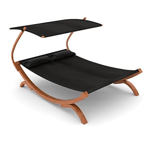 Lit de soleil transat pour couple, design contemporain épuré