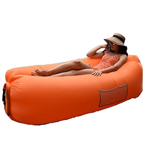 Lit d'extérieur gonflable orange