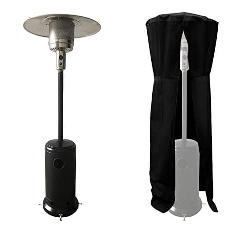 Parasol chauffant au gaz pour extérieur avec housse