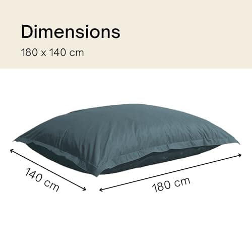 Pouf géant extérieur imperméable gris foncé 180x140 cm