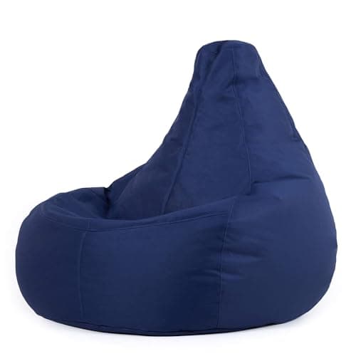 Pouf poire bleu marine confortable pour intérieur et extérieur