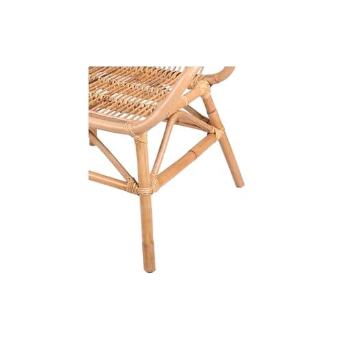 Fauteuil en rotin tressé avec structure en bois naturel