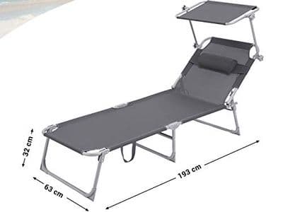 Dimensions du transat Songmics