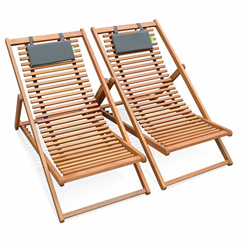 Chaises longues en bois petit prix