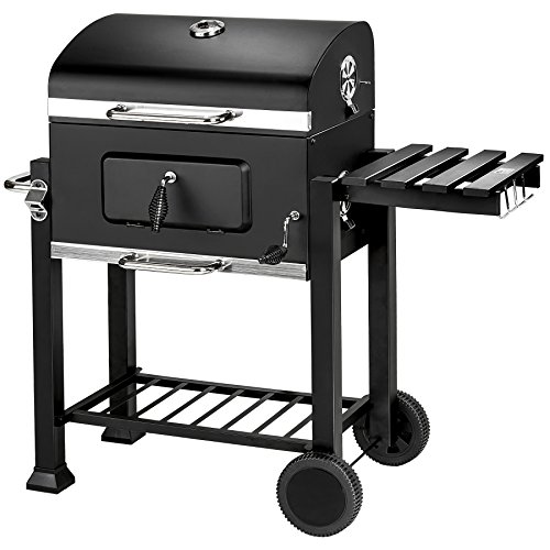 Barbecue au charbon de bois avec grill et fumoir pour jardin Tectake