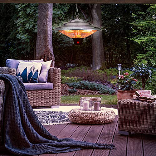 Parasol chauffant suspendu Infrarouge, Intérieur et extérieur, pour terrasse et jardin