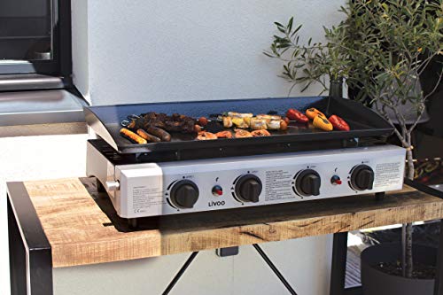 Plancha à poser 4 feux pour réussir parfaitement vos grillades de puissance 10kw