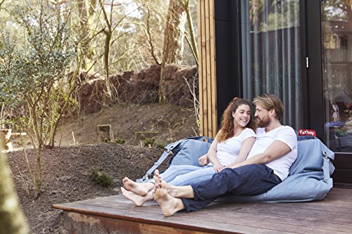 Fatboy Pouf Buggle-up pour terrasse bleu metallique