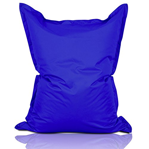 Pouf d'extérieur bleu rectangulaire Lumaland XXL