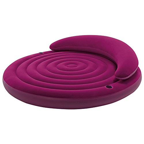 Pouf rond de jardin gonflable en Vinyle violet original