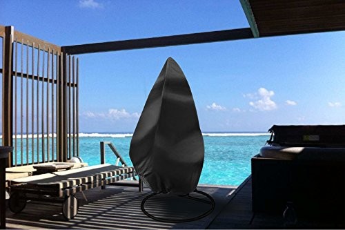 Housse De Protection Pour Fauteuil Suspendu, Housse De Protection Pour Fauteuil Suspendu, Imperméable, Housse De Protection Pour Fauteuil Suspendu, Patio, Jardin, 2 Personnes, Noir, 230 X 200 Cm