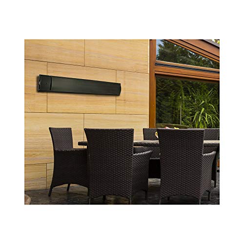 Radiateur infrarouge sans lumière, design mural discret avec télécommande pour terrasse, taille XL et haute qualité